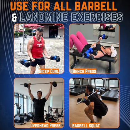 Dumbbell Converter- for 1" bars Superset Dumbbell to Barbell Adapters- hold up to 500lbs- Converts dumbbells for use on 1" diameter barbell - color: Blue (for standard 1" bar)