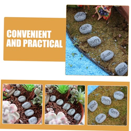 POPETPOP 5pcs Aquarium Decorative Gravel Mini Landscape Rocks for Flowerpot Fountain Garden