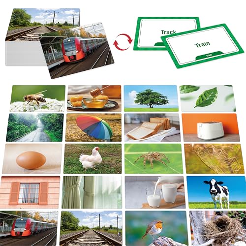50 Go Together Flashcards, Realistic Matching Picture Cards for Kids & Adults, Word Builder Visual Aid Language Learning Tool for Autism, ESL Teaching Materials, Speech Therapy, School Supplies - style: 50 Go Together Flashcards