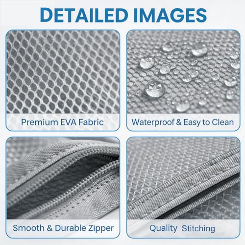 Standing Toiletry Bag, 4 Pack EVA Waterproof Travel Bag for Toiletries, Portable Large Capacity Cosmetic Organizer Pouch Lightweight Storage Bag for Men Women Travel Gym Camping