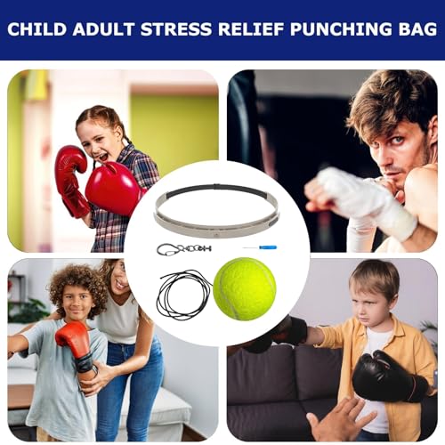Boxing Reflex Ball, Boxing Ball Headband, Wearable Silicone Headband Strength Training Boxing Balls Set, Reaction Ball for Adults Kids Courtyard Gym Home - color: D