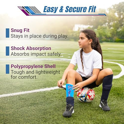 Vizari Soccer Shin Guards with Ankle Protection for Kids, Youth, Adult Sizes - Lightweight & Durable Shinguards for Boys, Girls, Toddlers (Ages 3+) - size: Small