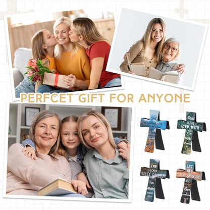 Resurhang 48 Pcs Magnetic Bookmarks Christian Cross Magnetic Page Markers Religious Bible Verses Bookmarks for Mother's Day Women Student Church Study Group Graduation Coworker Team (Landscape) - style: Landscape