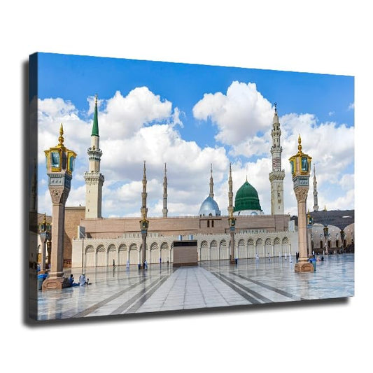 Masjid an Nabawi Medina Prophet's Mosque Islamic Wall Art (Unframe,12*18in)