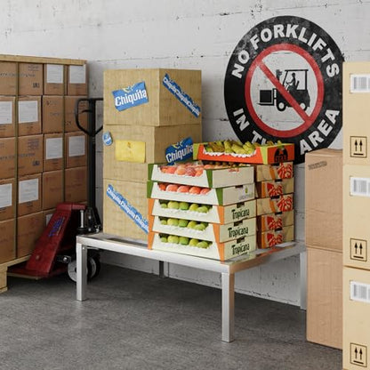 36" Long x 24" Wide | Height: 12" Off The Floor Aluminum Dunnage Rack | Storage in Restaurant, Kitchens and Garages and More! - size: 36" Long x 24" Wide | Height: 12" Off The Floor