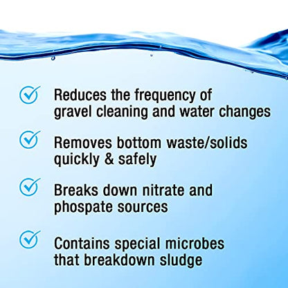 MICROBE-LIFT Gravel & Substrate Cleaner for Saltwater Aquarium and Freshwater Tanks, Tank Cleaner and Aquarium Water Conditioner, Clarifies Water, Reduces Sludge, Aquarium Supplies, 4 Ounces (GSC04) - size: 4 Ounces