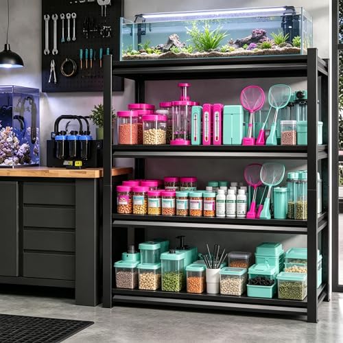 Fish Tank Stand for 20-30 Gallon Aquarium, Heavy Duty Metal Fish Stand with Adjustable Storage Shelf, 5 Tier Aquarium Stand Rack, 3000LBS Capacity Reptile Turtle Tank Stand, 35.4"Wx 15.7"Dx 71.2"H - size: Upgraded 5-Tier,35.4"Wx 15.7"Dx 71.2"H
