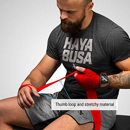 Hayabusa Boxing Hand Wraps Perfect Stretch 4.0 for Men & Women - color: Red Maze