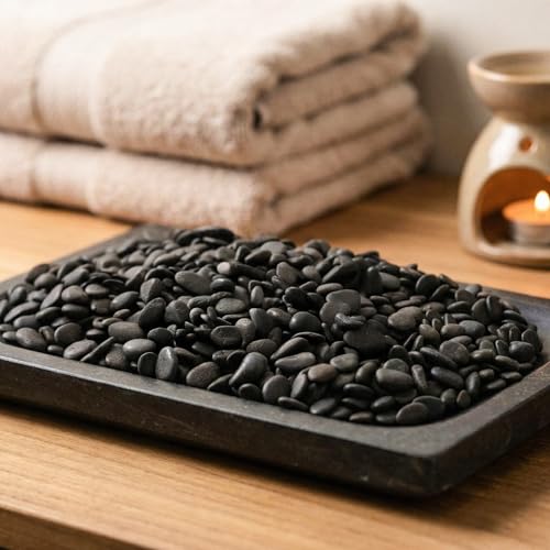 Royal Imports River Rocks, Aquarium Gravel – Black 0.5"- 0.75" - 5 lbs | Decorative Ornamental Vase Filler Pebbles for Potted Plants, Terrariums, Vases, Succulents, Fish Tank Gravel, DIY & Crafting - size: Small - 5 lbs, style: Black