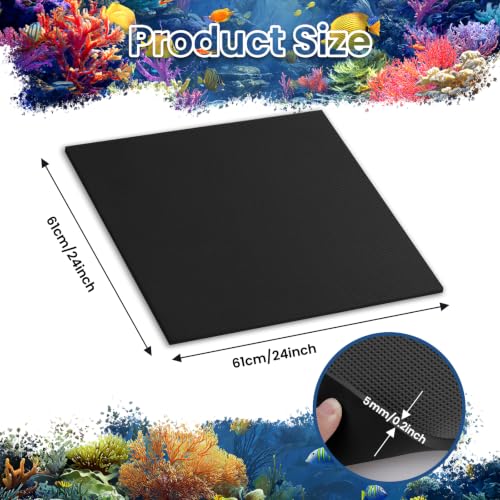 24 x 24 Inch Fish Tank Pad, Aquarium Leveling Mat, Black - color: Black, size: 24 x 24in