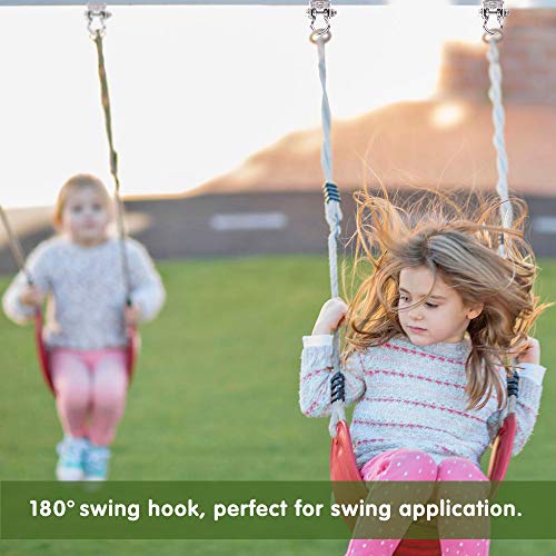 Set of 2 Heavy Duty 180° Swing Hangers, Stainless Steel Swing Hook for Ceiling Wooden Porch Swing Hanging kit Playground Gym Rope Boxing Bag Hammock Chair Yoga Swing Mount 1000 lb Capacity - style: 2 Pack