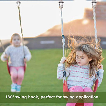 Set of 2 Heavy Duty 180° Swing Hangers, Stainless Steel Swing Hook for Ceiling Wooden Porch Swing Hanging kit Playground Gym Rope Boxing Bag Hammock Chair Yoga Swing Mount 1000 lb Capacity - style: 2 Pack