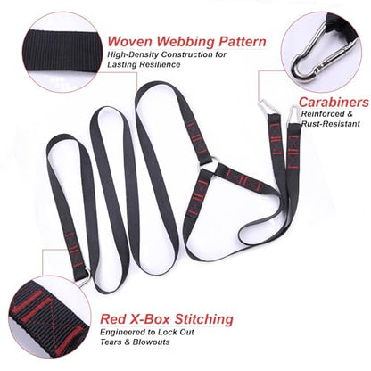 Heavy-Duty Sled Pulling Strap, Tire Dragging Pull Strap for Sled Training, Strength & Conditioning Workouts, Compatible with Harnesses & Belts - size: 2.5cm Wide