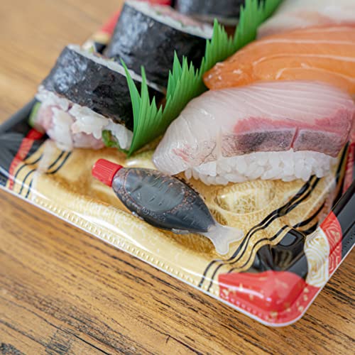 Japanese Soy Sauce Fish-shaped Bottles Tarebin 4ml 100pcs, Made in Japan for Bento Box, Mini Disposable Bottles, Kitchen, Seasoning, Dressing, Sauce - size: 100pcs