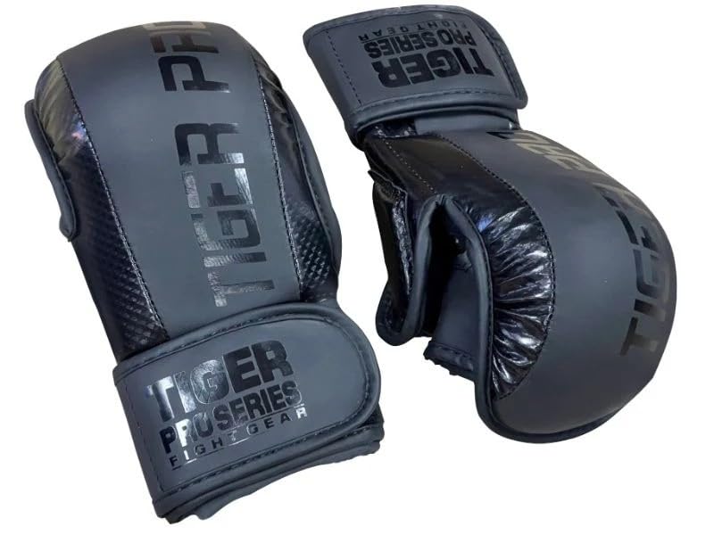 MMA Sparring Gloves with Extra Knuckle Padding, Leather Training Gloves for Grappling, Kickboxing & MMA Training - size: Medium