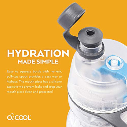O2COOL Mist N Sip 20 oz Misting Reusable Sports Water Bottle Soccer | Yes - color: Soccer, style: 1 Pack