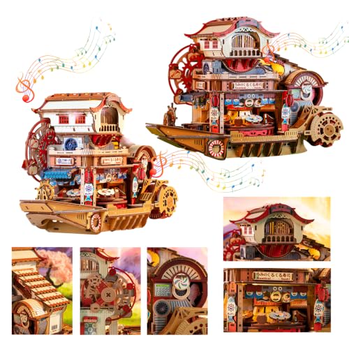 DIY Miniature House Kit Nautical Sushi 3D Wooden Puzzles for Adults