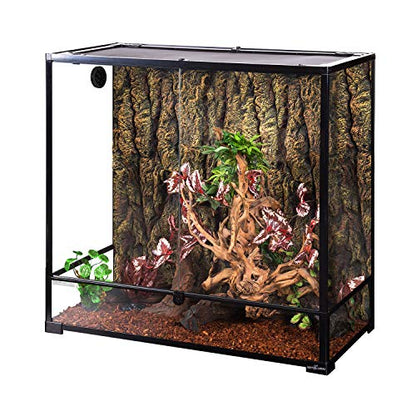 REPTI ZOO Large Reptile Terrarium, Vertical Reptile Tank, Wide & Tall Chameleon Cage with Top Screen Ventilation (36" W X 18" D X 36" H (Glass)) - size: 36"W X 18"D X 36"H (Glass)