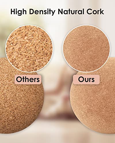 KITWILD Cork Massage Ball - High Density Fine Particles for Deep Tissue Muscle Massage, Myofascial Release, and Yoga Therapy - 2.5 Inch Lightweight Lacrosse Ball - style: 1 Pack (2.5'')
