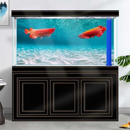 30X12IN Natural Undersea Aquarium Background, Undersea Beach Fish Tank Background, with 8 EVA Double-Sided Tape - color: Sea, size: 30X12in/75X30cm