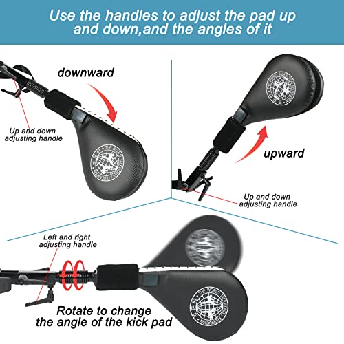 Taekwondo Kick Pads, Kicking Boxing Hands-Free Kicking Pads for Martial Arts with Mounting Bracket - style: 2 Kick Pads