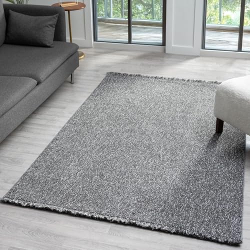 LUXE WEAVERS Machine-Woven Stain-Resistant Area Rug Smoke 8x10 - color: Smoke, size: 8' x 10' (Rectangular)