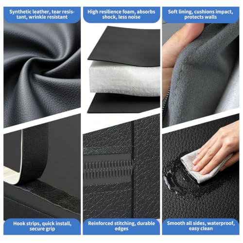 12 Pack Golf Wall Padding, 20" x 20" x 1.2", Indoor Golf Simulator Padding Panels, High Density Foam and PU Surface, for Impact Protection, Noise Reduction, Ideal for Gym, Garage, Playroom, 60 Straps - size: 20" x 20" x 1.2"