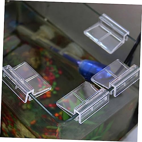 YARNOW 10pcs Betta Tank Stand Fish Tank Accessory Acrylic Bracket Sturdy Support Easy to Install - size: 5.5X5X1.8CM