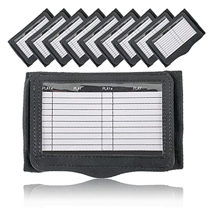 Yaegoo 10 Pack Wrist Coach Football Playbook Wristbands - Adult Size - Pro Football Armband Playbook for Flag Football and Tackle Football