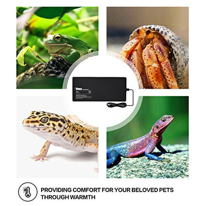 iPower 8 by 18-Inch 24W Reptile Heat Mat, Under Tank Warmer Terrarium Heat Pad for Turtles Lizards Frogs and Other Small Animals, Multi Sizes - size: 8" x 18", style: Heat Pad