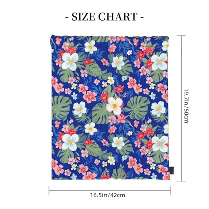 Lightweight Drawstring Bag Charming Hawaii Flower, Large Capacity String Backpack for Beach Swimming Pool - color: Pattern (369)