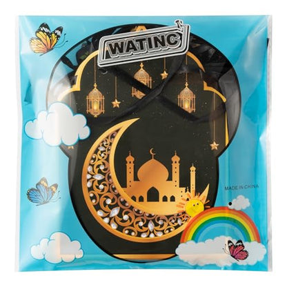 WATINC 4pcs Ramadan Kareem Banner Eid Mubarak Decoration, Ramadan Hanging Banners Decor, No DIY Needed Eid Mubarak Al-Fitr Iftar Party Favor Hang Bunting Supplies for Home Tree Fireplace Wall 10 Feet
