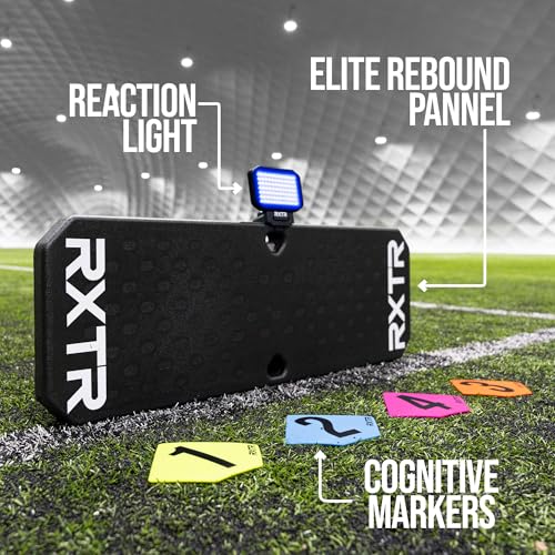 RXTR QuickPlay Pro Coach Soccer Rebounder Board & Smart Reaction Light | Tracks score live, Pre-programmed drills & tests, No app needed, Multi-unit pairing, Builds speed & reflexes, Rechargeable