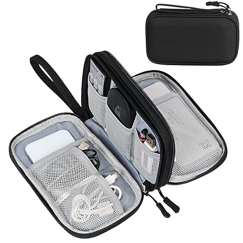 FYY Electronic Organizer, Travel Tech Pouch Bag, Medium, Black - color: Black, size: 8.3 x 5 x 2.6 inches