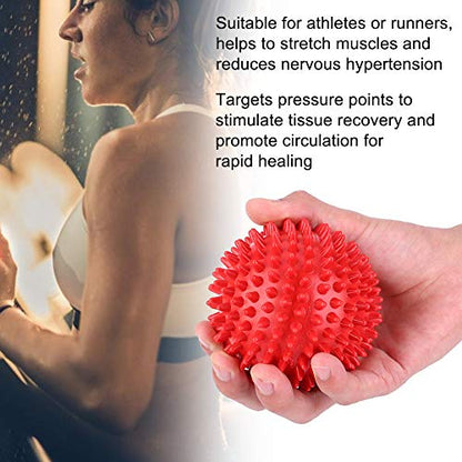 Spiky Massage Ball, Multifunctional Massage Ball, for Men and Women, Runners, Indoor and Outdoor Athletes (Large Size 9cm)