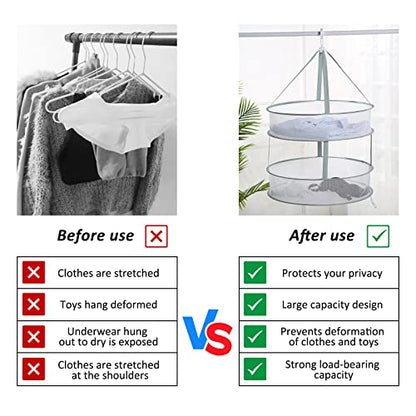 3-Tier Folding Mesh Clothes Hanging Dryer, Sweater Drying Rack, Large Laundry Drying Rack, Lay fold Flat Dry Hanger, Mesh Clothes Hanging Dryer - XL(3Tier) - size: XL(3Tier)
