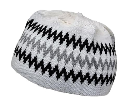 Set 4 Kufi Hat for Men Muslim AMN-225 Beanie Skull Cap Islam Taqiyah Takke Gift - color: Color Set 1