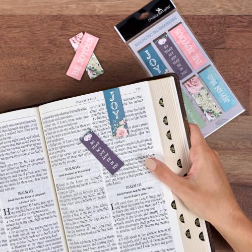 Christian Art Gifts Magnetic Scripture Bookmark Set for Women: Joy - color: Joy in You
