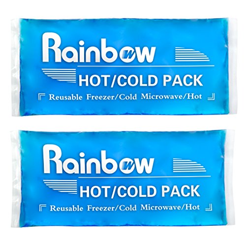Soft Ice Packs Reusable Gel Pack 2, Hot and Cold Gel Ice Packs for Injuries, Headaches, Joint Pain Relief, Comfort Ice Pack Flexible Therapy on Neck, Ankle, Knee, Leg, Shoulder, Elbow, Wrist, Feet - color: 9.8" X 4.3" - 2 Ice Packs