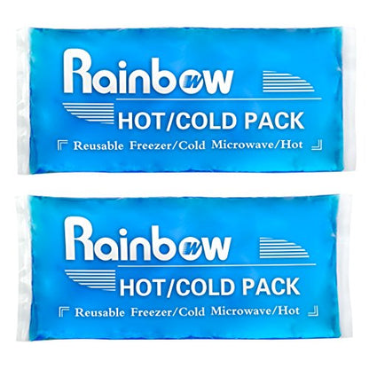 Soft Ice Packs Reusable Gel Pack 2, Hot and Cold Gel Ice Packs for Injuries, Headaches, Joint Pain Relief, Comfort Ice Pack Flexible Therapy on Neck, Ankle, Knee, Leg, Shoulder, Elbow, Wrist, Feet - color: 9.8" X 4.3" - 2 Ice Packs