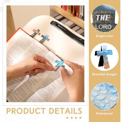 Resurhang 48 Pcs Magnetic Bookmarks Christian Cross Magnetic Page Markers Religious Bible Verses Bookmarks for Mother's Day Women Student Church Study Group Graduation Coworker Team (Landscape) - style: Landscape