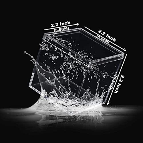 Acrylic Candy Box Clear Boxes with Lids Acrylic Display Cube Lucite Boxes for Gifts Weddings Party Favors Plastic Storage Box - size: 2.2 x 2.2 x 2.2 Inch