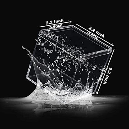 Acrylic Candy Box Clear Boxes with Lids Acrylic Display Cube Lucite Boxes for Gifts Weddings Party Favors Plastic Storage Box - size: 2.2 x 2.2 x 2.2 Inch
