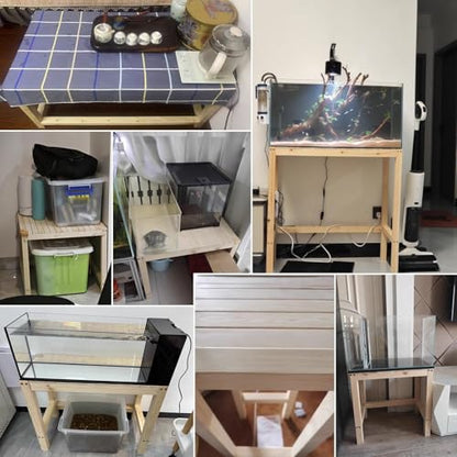 Thickened Solid Pine Wood Aquarium Stand, Multi-Functional Storage Rack With Anti-Slip & Quiet Design, Perfect For Home, Office, Pet Shop(60x30cm/23.6x11.8in) - size: 60x30cm/23.6x11.8in