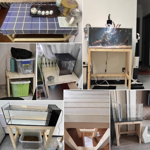 Thickened Solid Pine Wood Aquarium Stand, Multi-Functional Storage Rack With Anti-Slip & Quiet Design, Perfect For Home, Office, Pet Shop(60x50cm/23.6x19.7in) - size: 60x50cm/23.6x19.7in