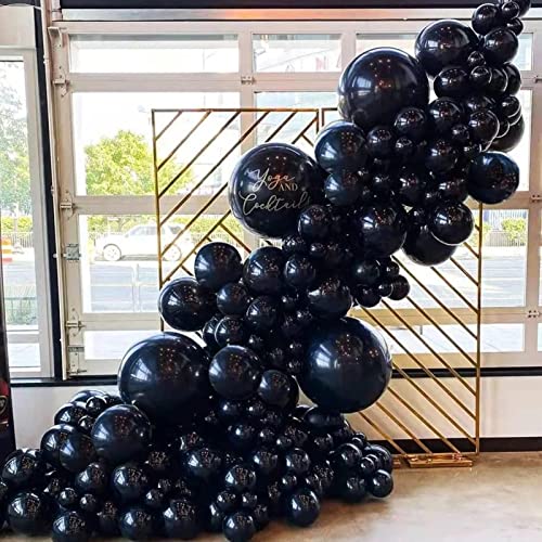 Voircoloria 130pcs Black Balloons Garland Arch Kit, 18 12 10 5 Inch - color: 04 Black, size: 5/10/12/18 inch - 130pcs