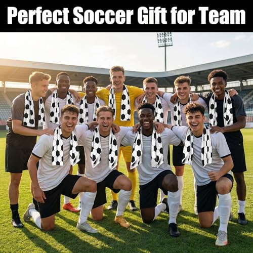 12 Counts Cooling Towels 40"X12",Sweat Towel Soccer Party Favors for Neck and Face,Soccer Sweat Towel Rags Microfiber Towels Sport Rags for Team Gym Running Coach Gift