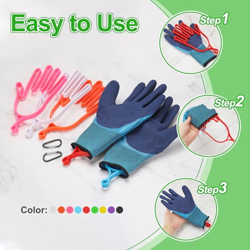 PATIKIL Golf Gloves Stretcher, Plastic Keeper Support Rack Holder Dryer Hanger Frame with Hanging Hook - color: White/Black