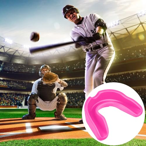 BBTO 20 Pcs Football Mouthguards Bulk - Youth & Adult Mouth Guard No Boil Mouthpiece Adult Youth Soft Mouth Guard for Lacrosse Basketball Hockey Wrestling - color: Pink, size: L