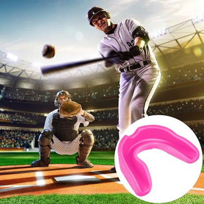 BBTO 20 Pcs Football Mouthguards Bulk - Youth & Adult Mouth Guard No Boil Mouthpiece Adult Youth Soft Mouth Guard for Lacrosse Basketball Hockey Wrestling - color: Pink, size: L
